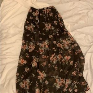 Long see through skirt with a mini skirt attached